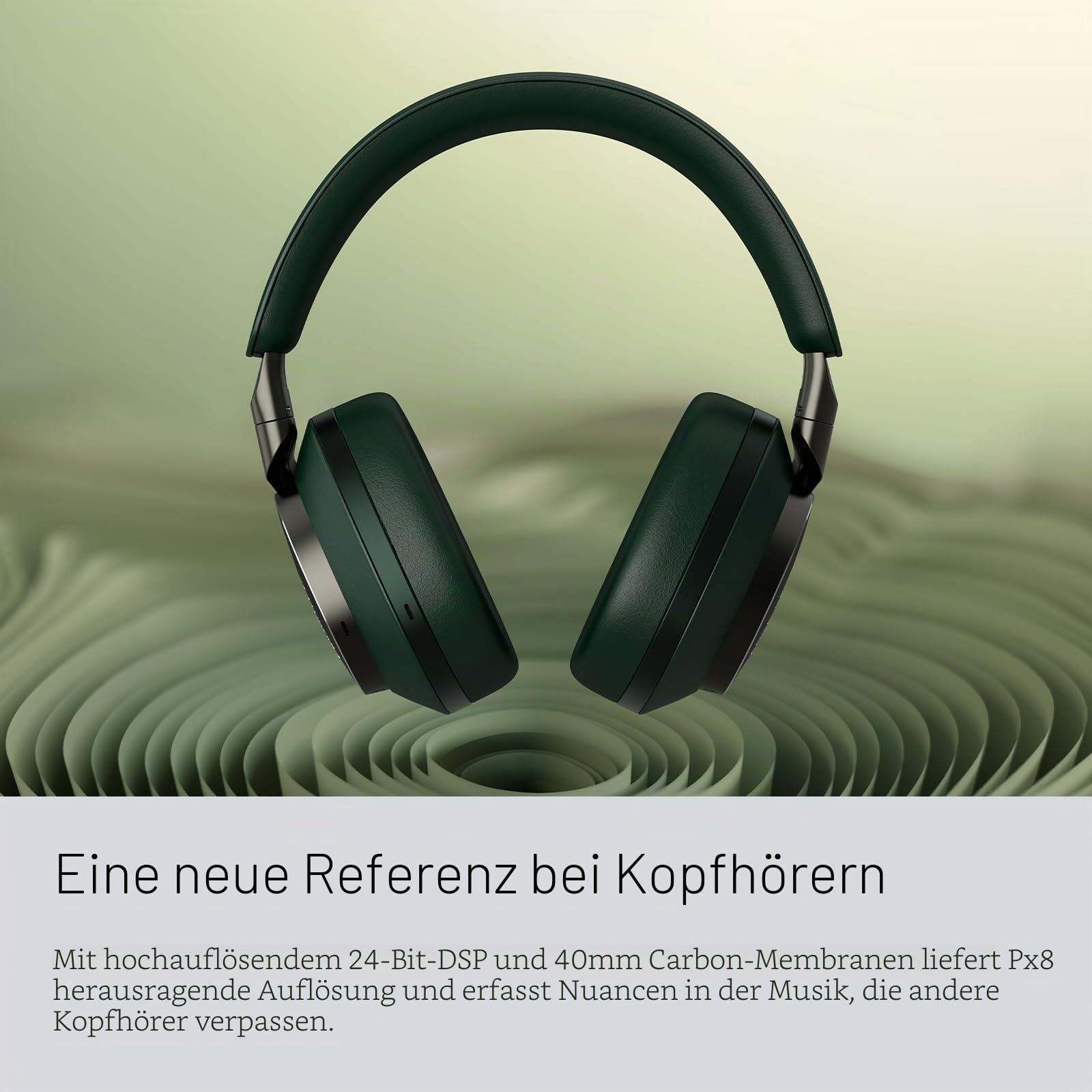 Bowers & Wilkins Px8 Over-Ear-Kopfhörer Grün mit Noise Cancelling