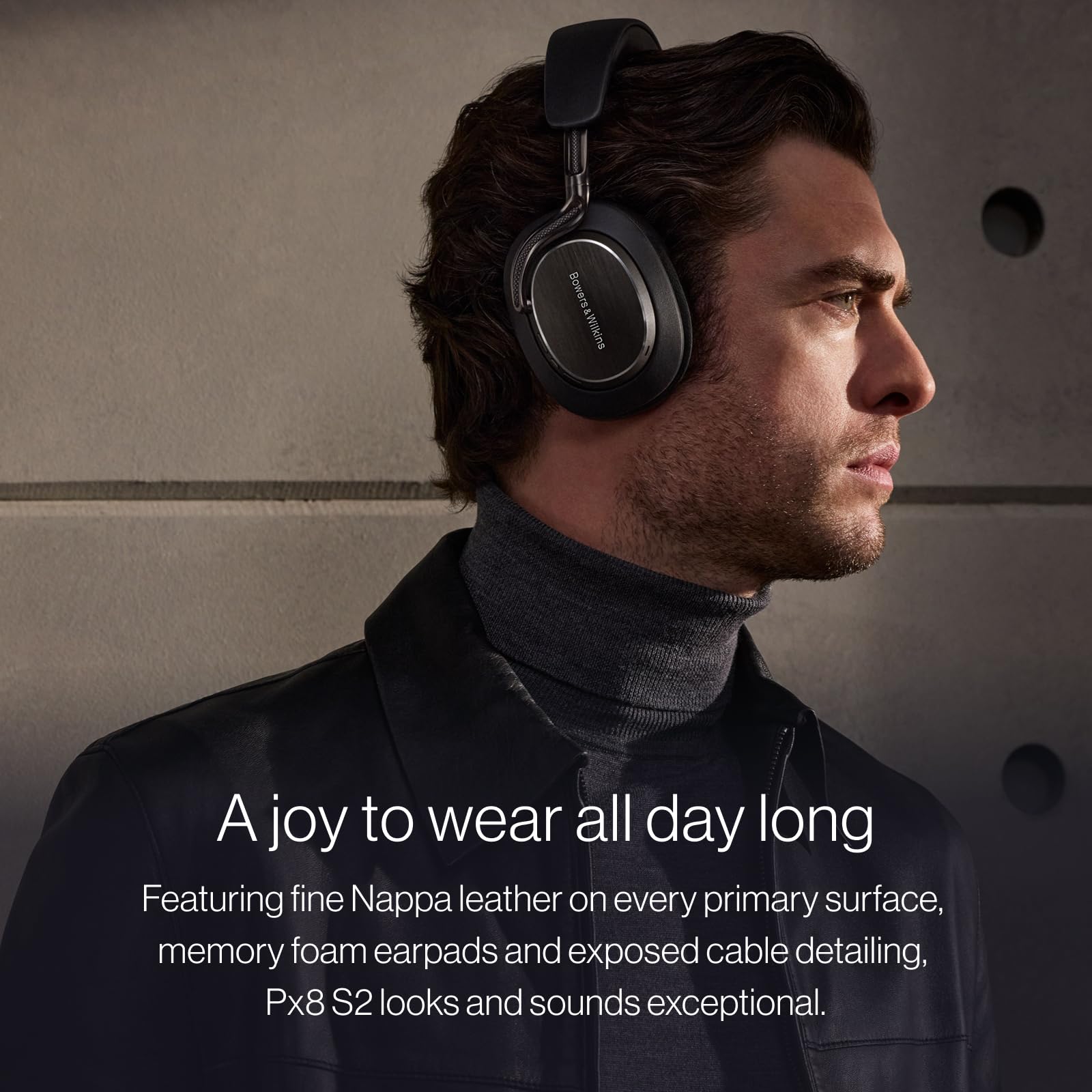 Bowers & Wilkins Px8 S2 Over-Ear-Kopfhörer Onyx Schwarz mit ANC