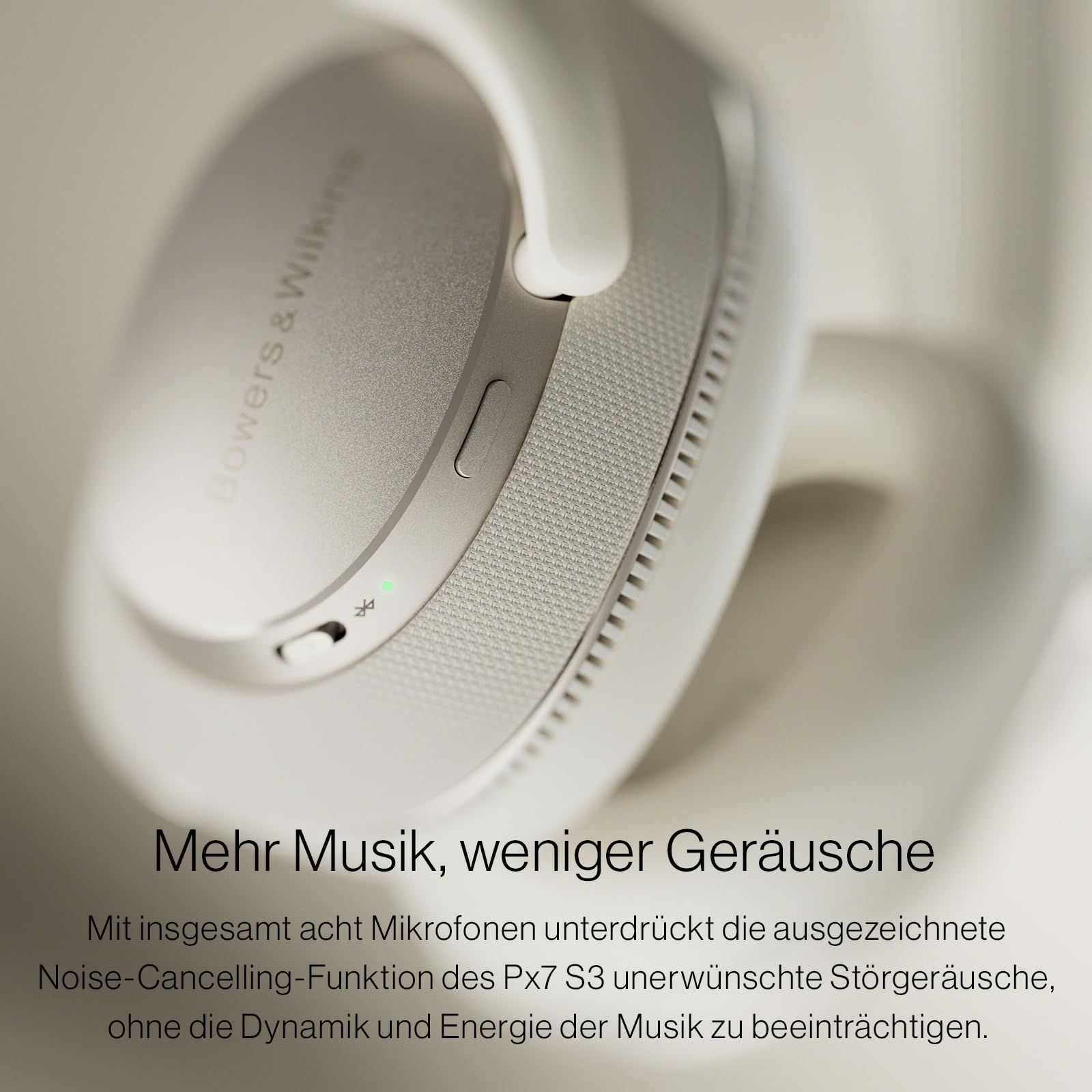Bowers & Wilkins Px7 S3 Over-Ear-Kopfhörer Weiß mit ANC