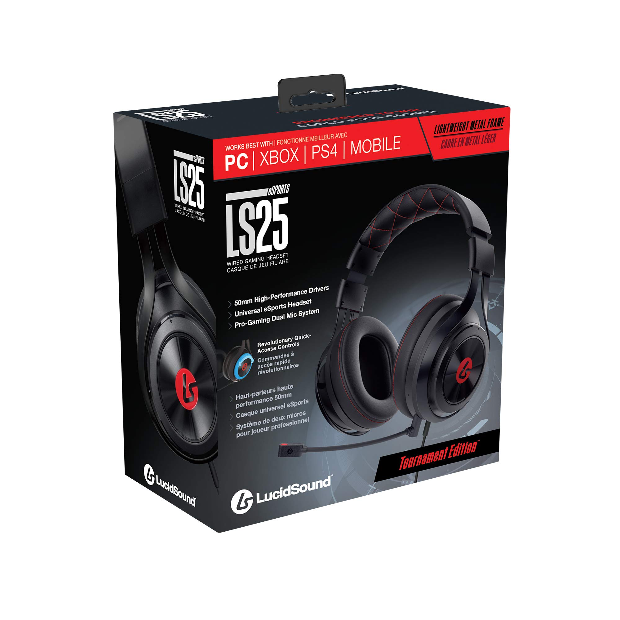LucidSound LS25 LS25BK Gaming-Headset kabelgebunden mit Surround-Sound