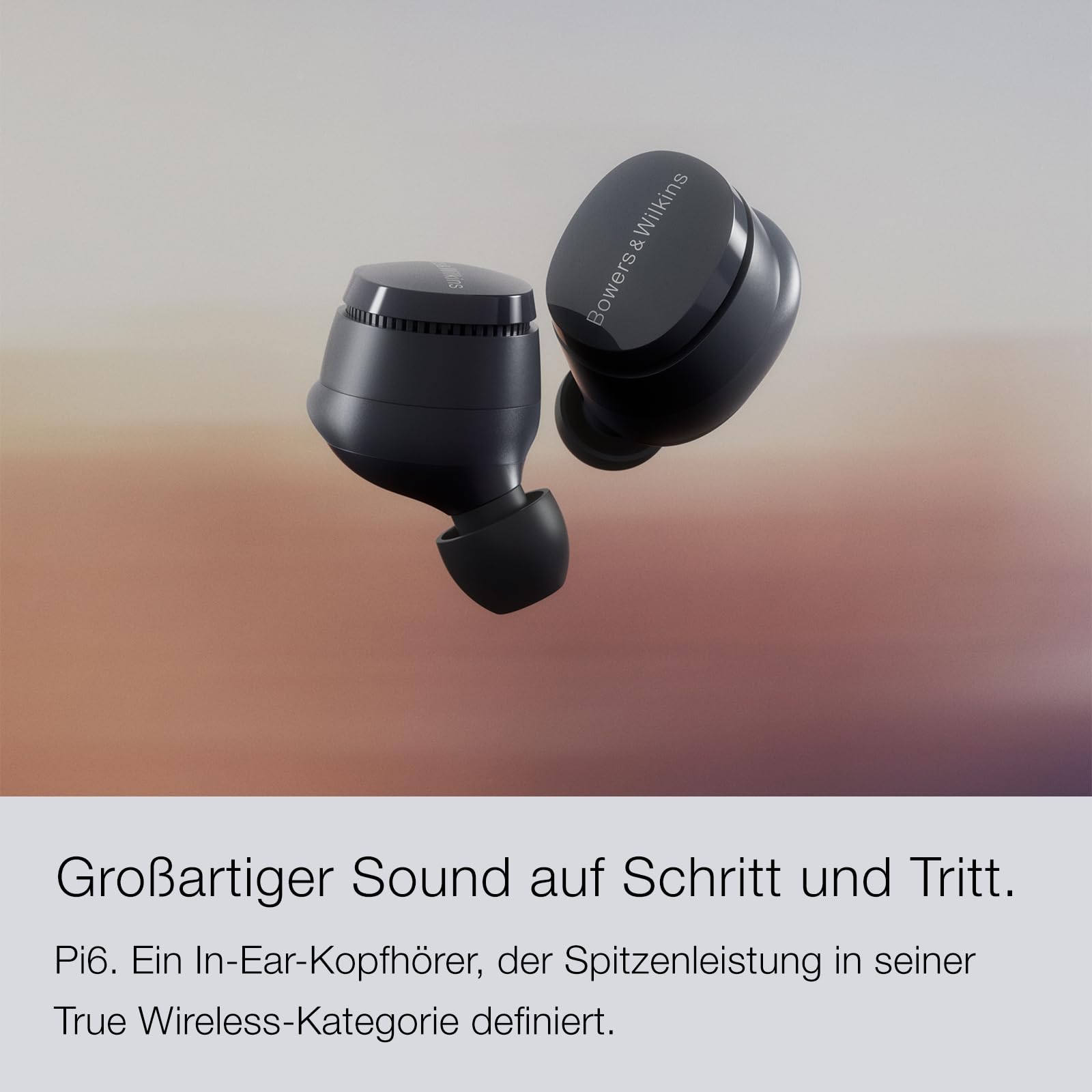 Bowers & Wilkins Pi6 True-Wireless-Kopfhörer Schwarz mit ANC