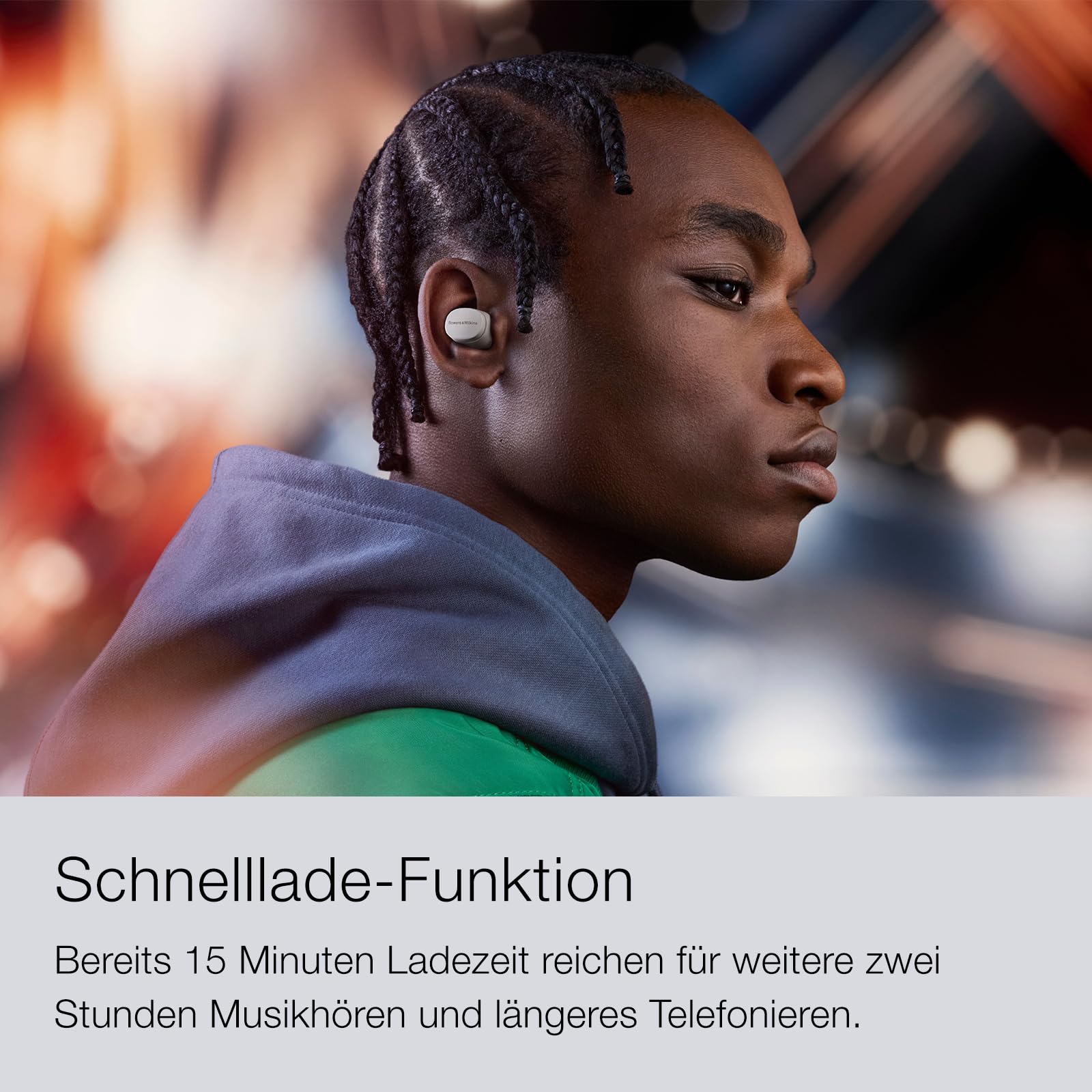 Bowers & Wilkins Pi6 True-Wireless-Kopfhörer Schwarz mit ANC