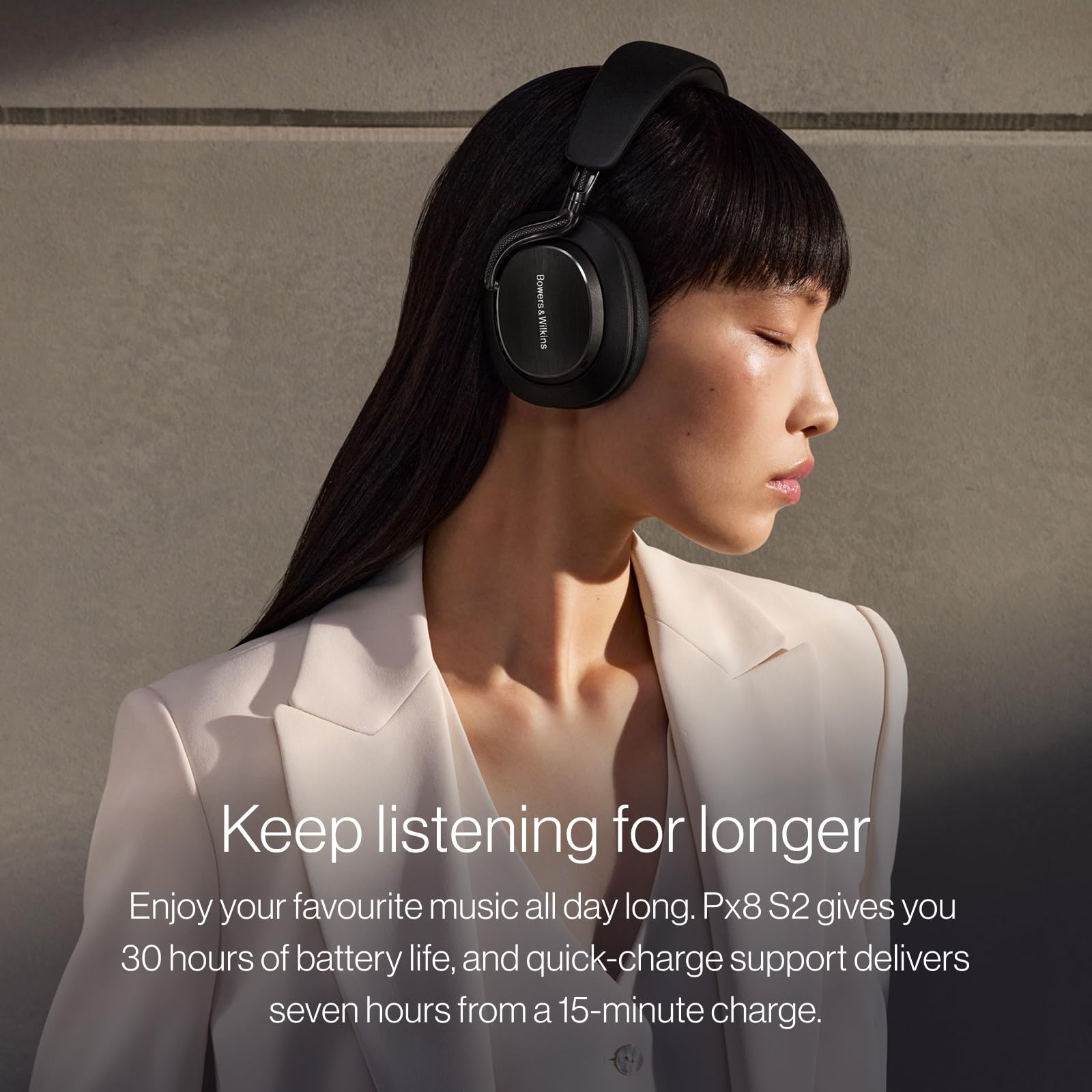Bowers & Wilkins Px8 S2 Over-Ear-Kopfhörer Onyx Schwarz mit ANC